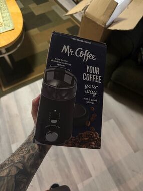 Mr. Coffee 12-Cup Coffee Grinder - Black
